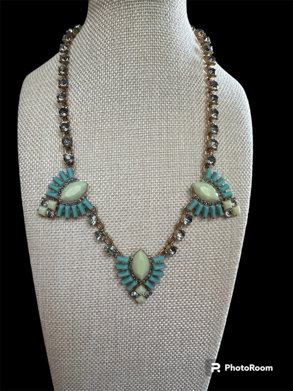 J Crew Gold-Tone Mint & Turquoise Statement Necklace - Women Jewelry